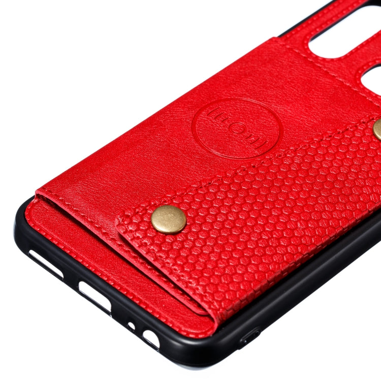 For vivo Y19 Double Buckle PU + TPU Shockproof Magnetic Protective Case with Card Slot