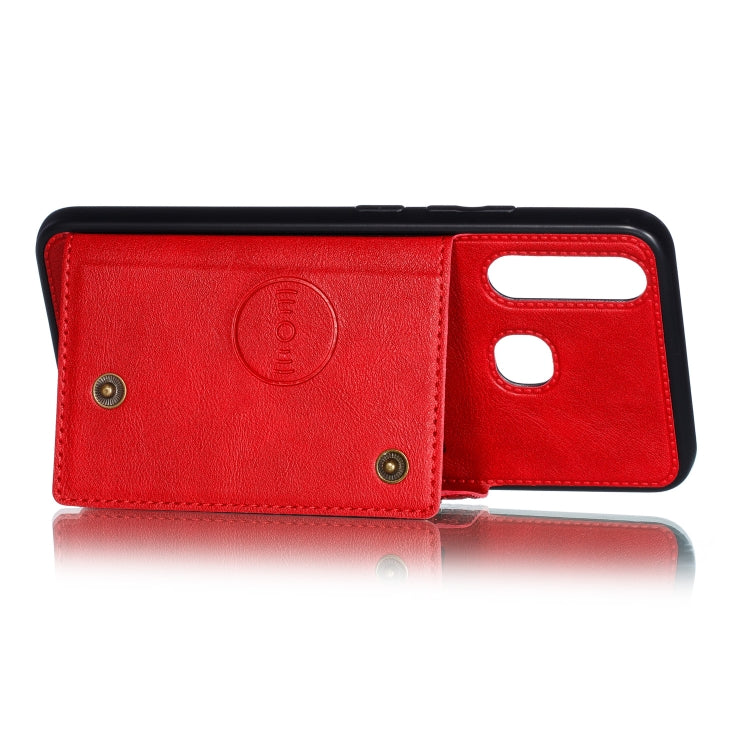 For vivo Y19 Double Buckle PU + TPU Shockproof Magnetic Protective Case with Card Slot