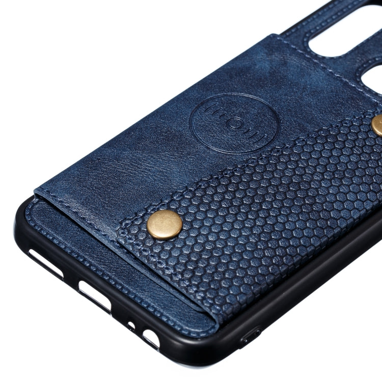 For vivo Y19 Double Buckle PU + TPU Shockproof Magnetic Protective Case with Card Slot