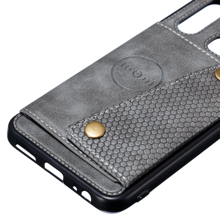 For vivo Y19 Double Buckle PU + TPU Shockproof Magnetic Protective Case with Card Slot