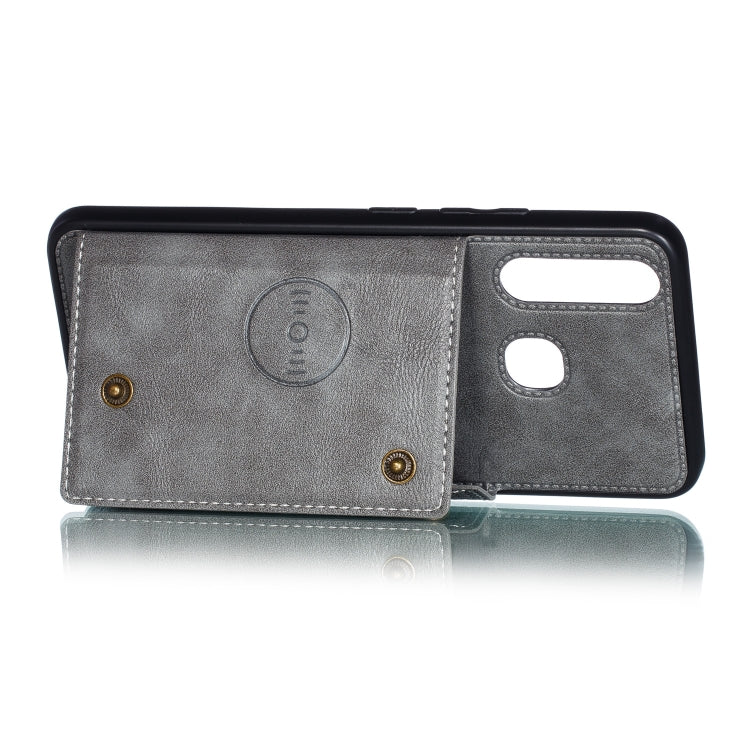 For vivo Y19 Double Buckle PU + TPU Shockproof Magnetic Protective Case with Card Slot