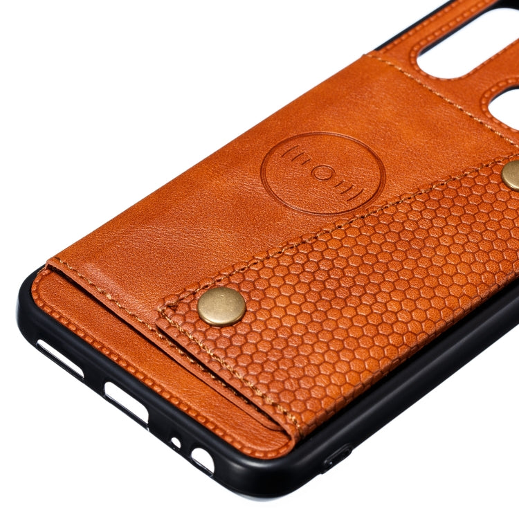 For vivo Y19 Double Buckle PU + TPU Shockproof Magnetic Protective Case with Card Slot