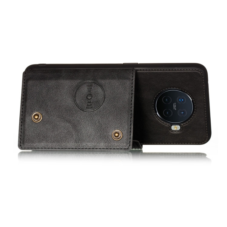 For OPPO Ace2 Double Buckle PU + TPU Shockproof Magnetic Protective Case with Card Slot