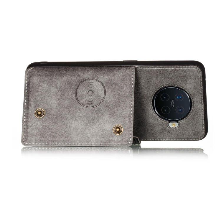 For OPPO Ace2 Double Buckle PU + TPU Shockproof Magnetic Protective Case with Card Slot