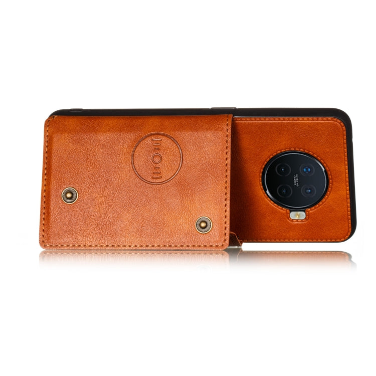 For OPPO Ace2 Double Buckle PU + TPU Shockproof Magnetic Protective Case with Card Slot