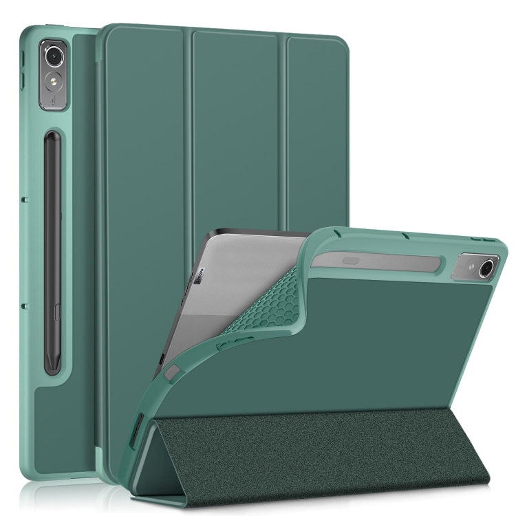 For Lenovo Tab P12 12.7 2023 3-folding TPU Smart Leather Tablet Case