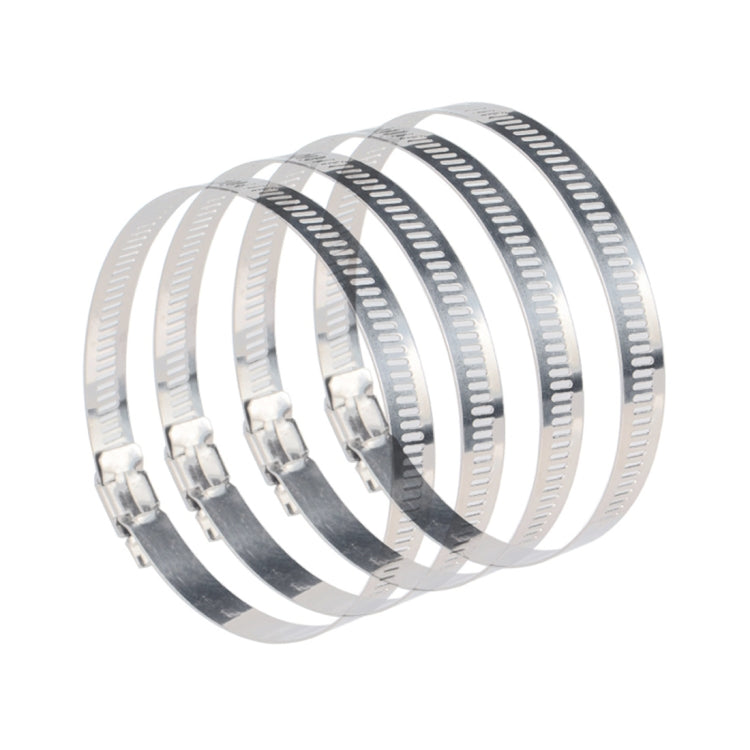 4 PCS Stainless Steel Hose Clamps Pipe Clip Fuel Line Clip, Size: 72-95mm