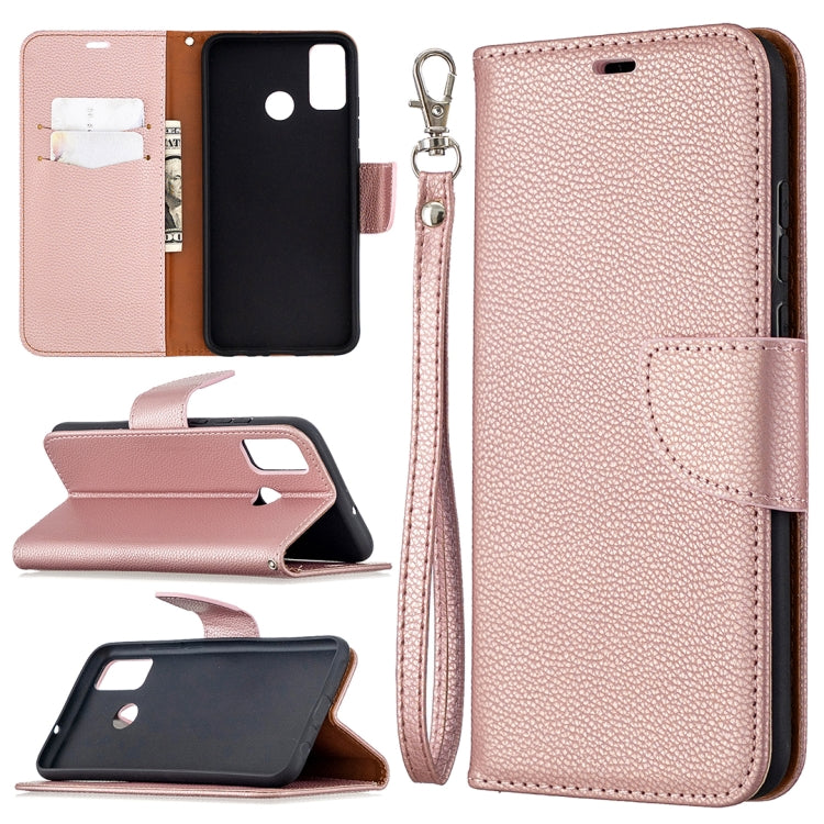 For Huawei Honor 9X Lite Litchi Texture Pure Color Horizontal Flip PU Leather Case with Holder & Card Slots & Wallet & Lanyard