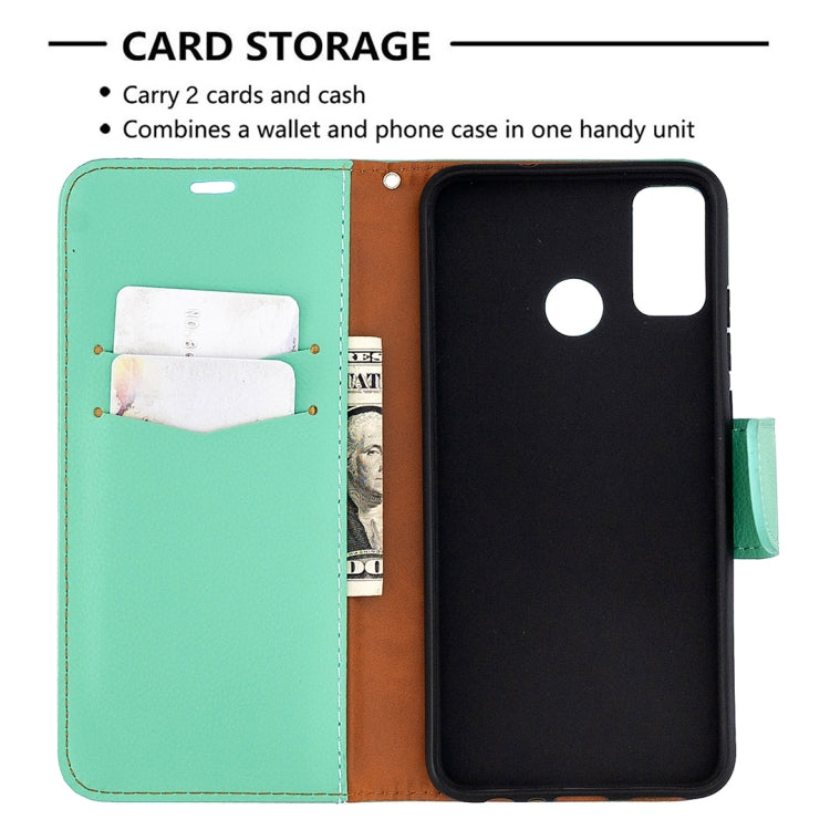 For Huawei Honor 9X Lite Litchi Texture Pure Color Horizontal Flip PU Leather Case with Holder & Card Slots & Wallet & Lanyard