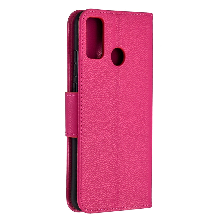 For Huawei Honor 9X Lite Litchi Texture Pure Color Horizontal Flip PU Leather Case with Holder & Card Slots & Wallet & Lanyard