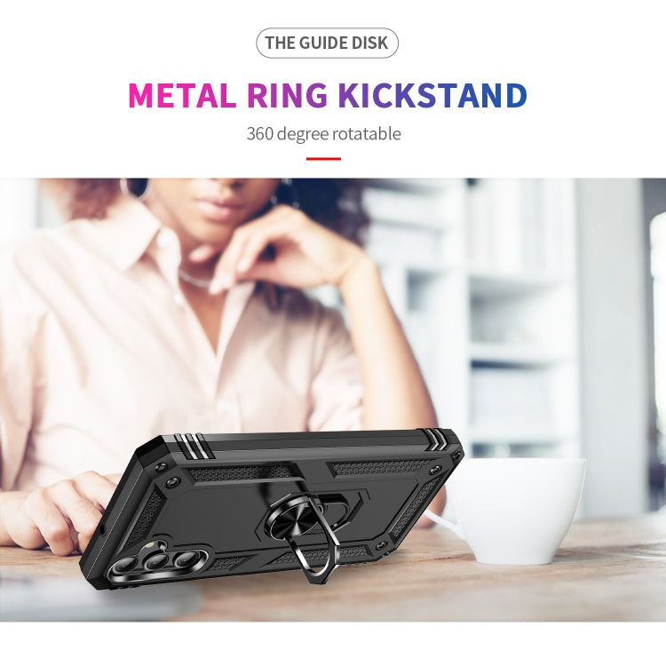 For Samsung Galaxy A25 5G Shockproof TPU + PC Phone Case with Holder