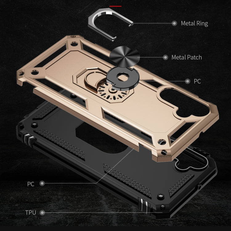 For Samsung Galaxy A25 5G Shockproof TPU + PC Phone Case with Holder