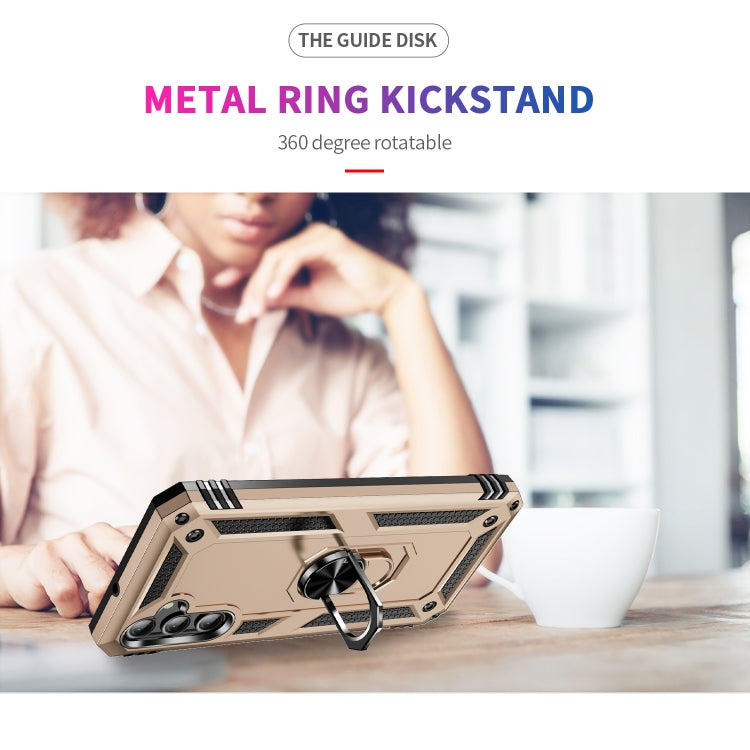 For Samsung Galaxy A25 5G Shockproof TPU + PC Phone Case with Holder