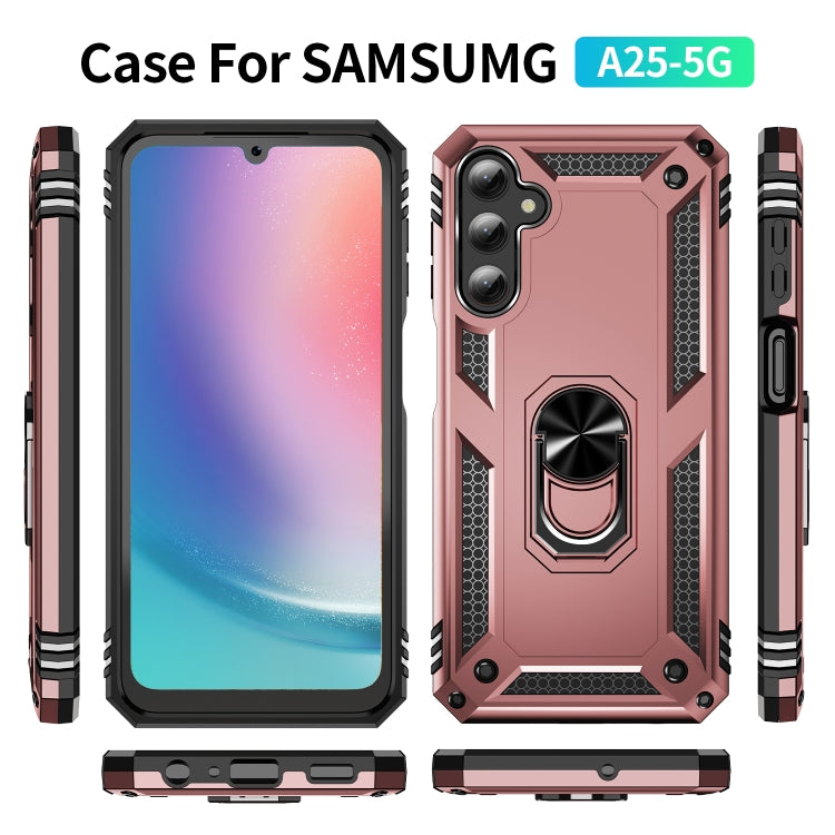 For Samsung Galaxy A25 5G Shockproof TPU + PC Phone Case with Holder