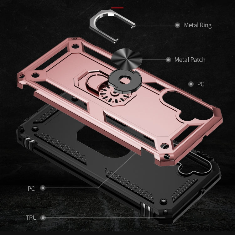 For Samsung Galaxy A25 5G Shockproof TPU + PC Phone Case with Holder
