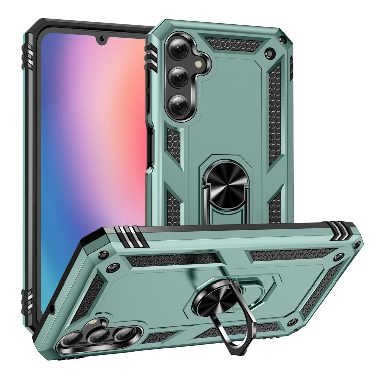 For Samsung Galaxy A25 5G Shockproof TPU + PC Phone Case with Holder