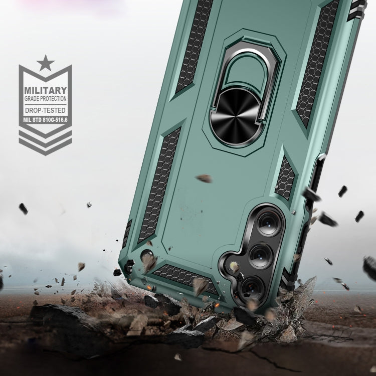 For Samsung Galaxy A25 5G Shockproof TPU + PC Phone Case with Holder