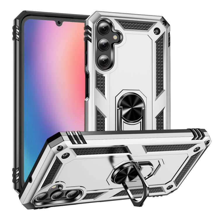 For Samsung Galaxy A25 5G Shockproof TPU + PC Phone Case with Holder