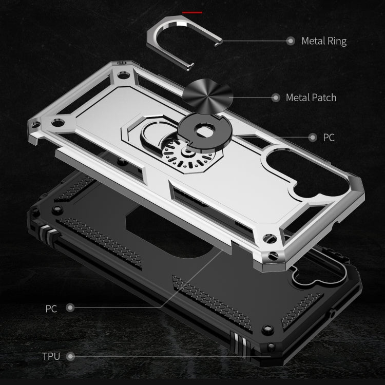 For Samsung Galaxy A25 5G Shockproof TPU + PC Phone Case with Holder