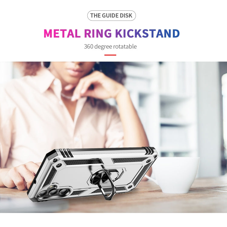 For Samsung Galaxy A25 5G Shockproof TPU + PC Phone Case with Holder