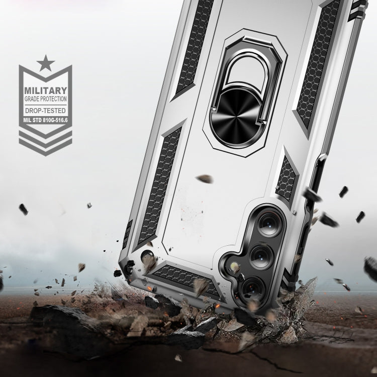 For Samsung Galaxy A25 5G Shockproof TPU + PC Phone Case with Holder