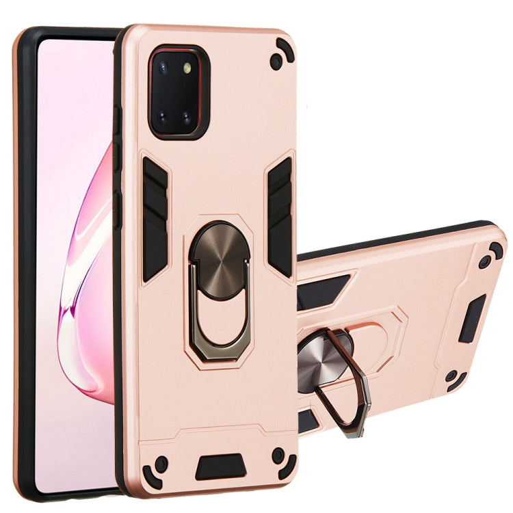 For Samsung Galaxy Note 10 Lite / A81 2 in 1 Armour Series PC + TPU Protective Case with Ring Holder