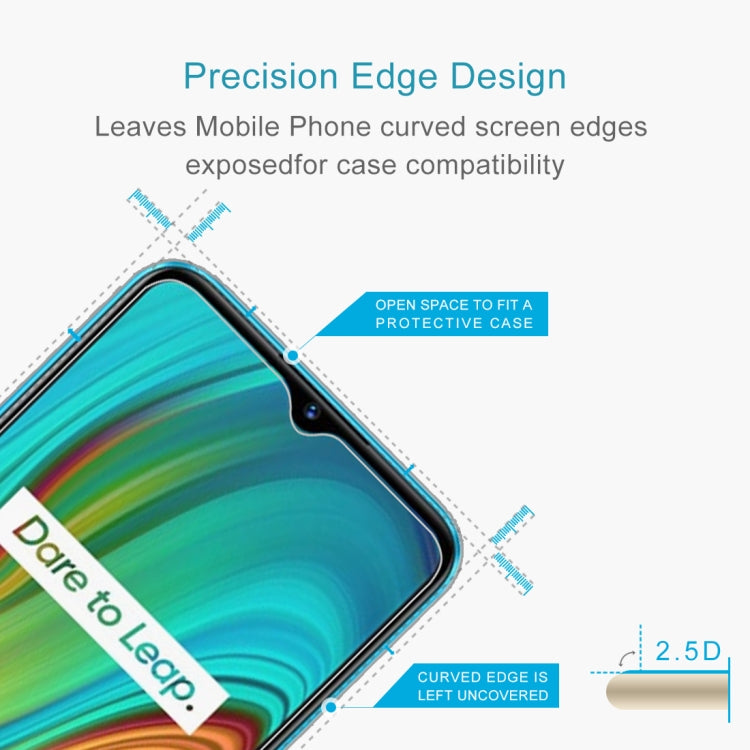 For OPPO Realme C3 50 PCS 0.26mm 9H 2.5D Tempered Glass Film