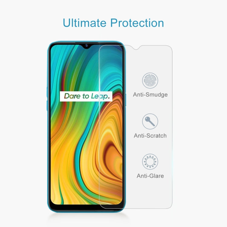 For OPPO Realme C3 50 PCS 0.26mm 9H 2.5D Tempered Glass Film