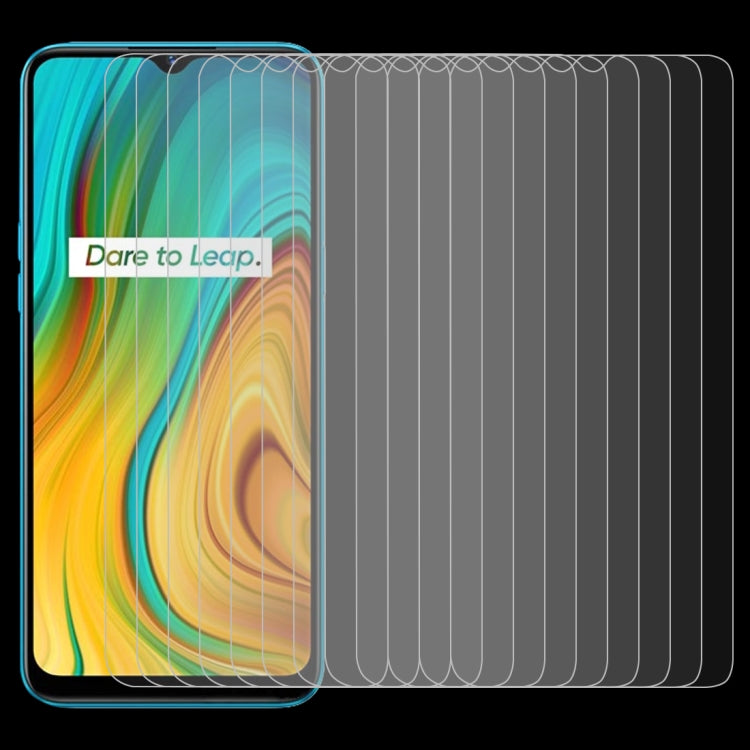 For OPPO Realme C3 50 PCS 0.26mm 9H 2.5D Tempered Glass Film