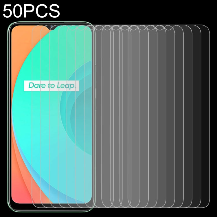 For OPPO Realme C11 50 PCS 0.26mm 9H 2.5D Tempered Glass Film