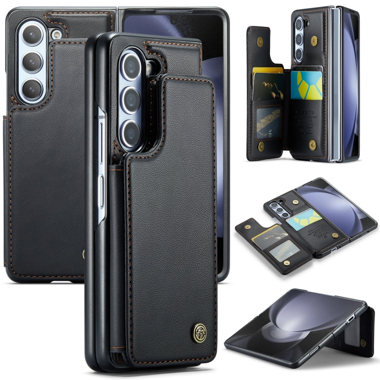 For Samsung Galaxy Z Fold5 CaseMe C22 PC+TPU Business Style RFID Anti-theft Leather Phone Case