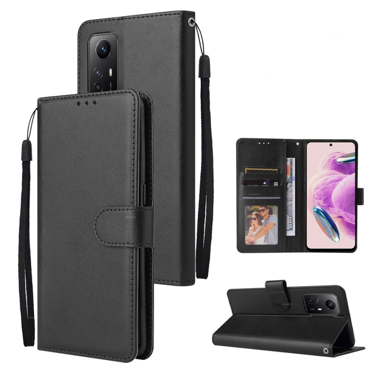 For Xiaomi Redmi Note 12S 3 Card Slots Multifunctional Leather Phone Case