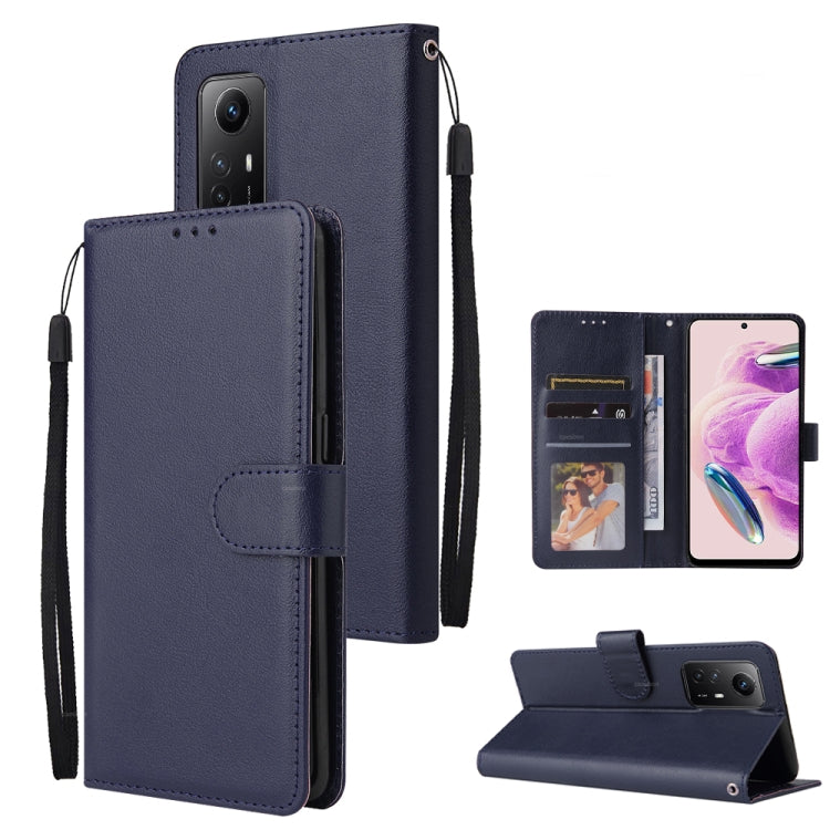 For Xiaomi Redmi Note 12S 3 Card Slots Multifunctional Leather Phone Case