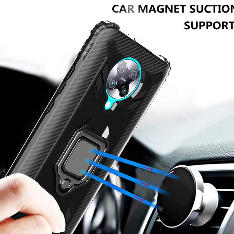 For Xiaomi Redmi K30 Pro / Poco F2 Pro 5G Carbon Fiber Protective Case with 360 Degree Rotating Ring Holder