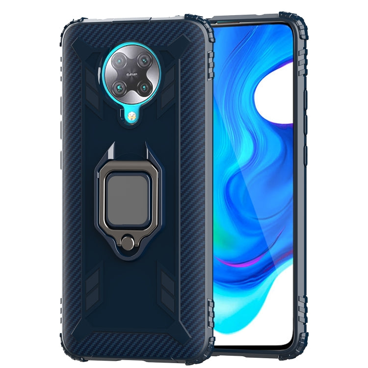 For Xiaomi Redmi K30 Pro / Poco F2 Pro 5G Carbon Fiber Protective Case with 360 Degree Rotating Ring Holder