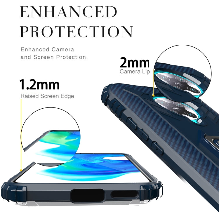 For Xiaomi Redmi K30 Pro / Poco F2 Pro 5G Carbon Fiber Protective Case with 360 Degree Rotating Ring Holder