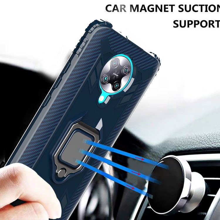 For Xiaomi Redmi K30 Pro / Poco F2 Pro 5G Carbon Fiber Protective Case with 360 Degree Rotating Ring Holder