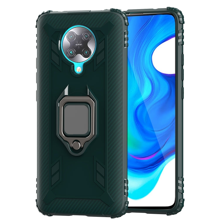 For Xiaomi Redmi K30 Pro / Poco F2 Pro 5G Carbon Fiber Protective Case with 360 Degree Rotating Ring Holder