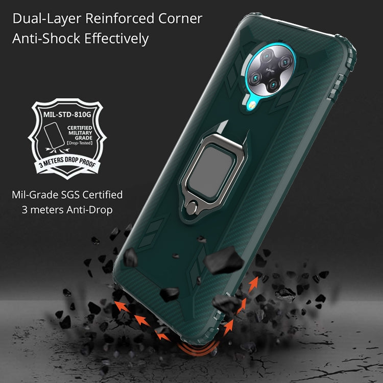 For Xiaomi Redmi K30 Pro / Poco F2 Pro 5G Carbon Fiber Protective Case with 360 Degree Rotating Ring Holder