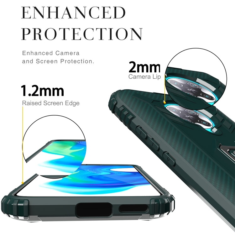 For Xiaomi Redmi K30 Pro / Poco F2 Pro 5G Carbon Fiber Protective Case with 360 Degree Rotating Ring Holder