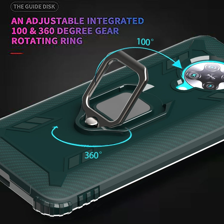 For Xiaomi Redmi K30 Pro / Poco F2 Pro 5G Carbon Fiber Protective Case with 360 Degree Rotating Ring Holder