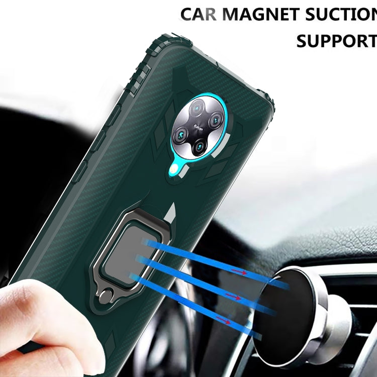 For Xiaomi Redmi K30 Pro / Poco F2 Pro 5G Carbon Fiber Protective Case with 360 Degree Rotating Ring Holder
