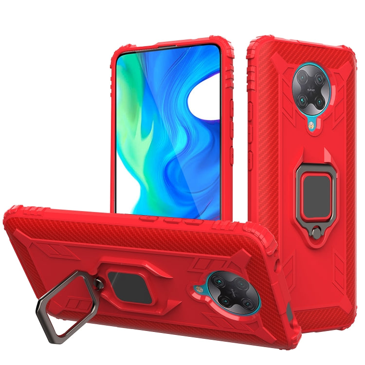 For Xiaomi Redmi K30 Pro / Poco F2 Pro 5G Carbon Fiber Protective Case with 360 Degree Rotating Ring Holder