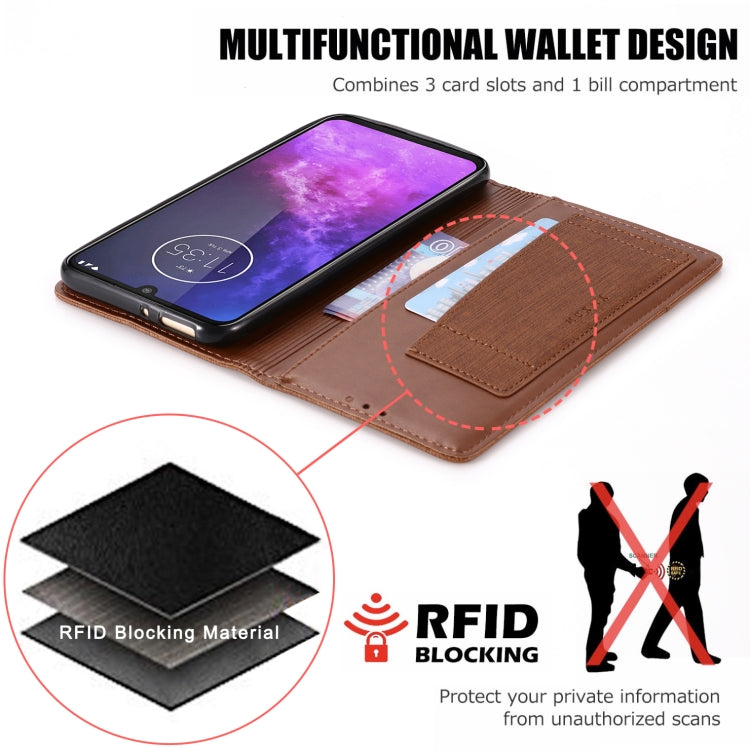 For Motorola Moto One Pro MUXMA MX109 Horizontal Flip Leather Case with Holder & Card Slot & Wallet Function