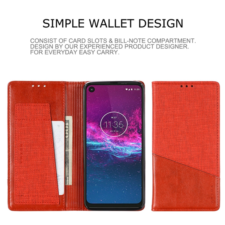 For Motorola One Action MUXMA MX109 Horizontal Flip Leather Case with Holder & Card Slot & Wallet Function