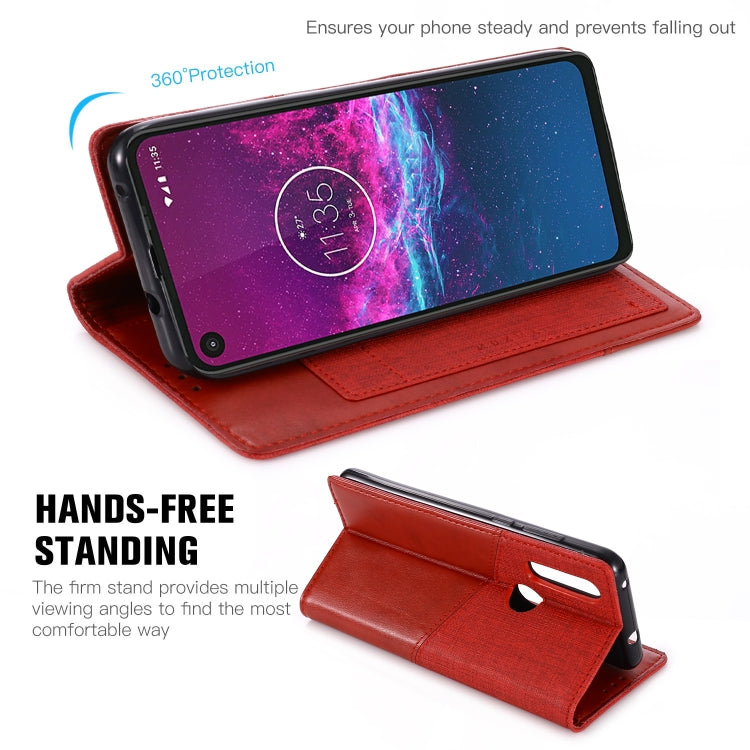 For Motorola One Action MUXMA MX109 Horizontal Flip Leather Case with Holder & Card Slot & Wallet Function