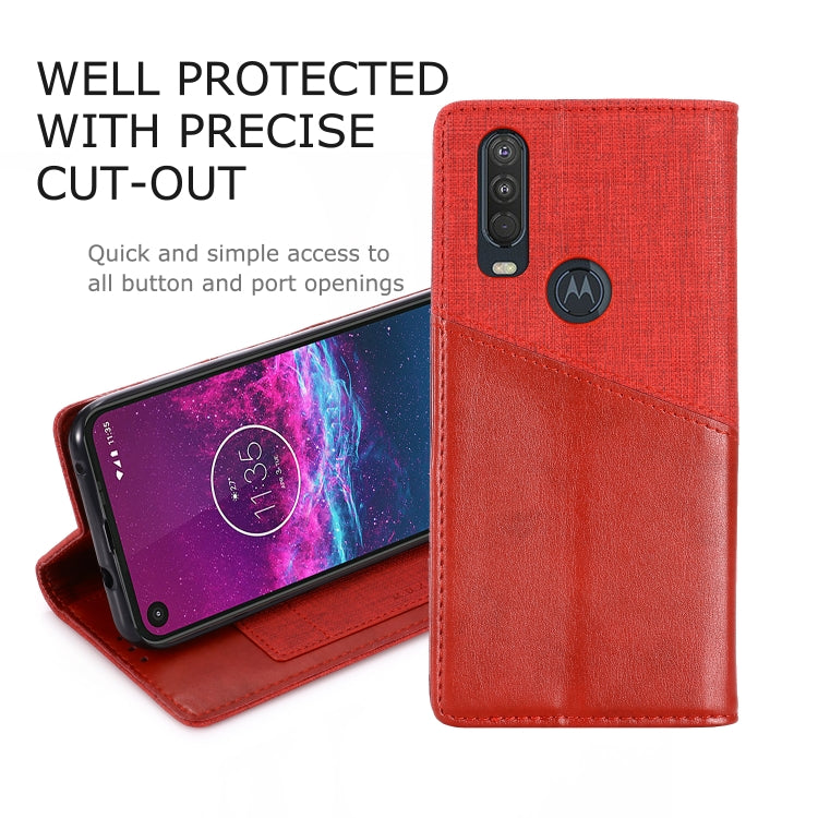 For Motorola One Action MUXMA MX109 Horizontal Flip Leather Case with Holder & Card Slot & Wallet Function