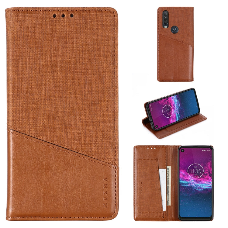 For Motorola One Action MUXMA MX109 Horizontal Flip Leather Case with Holder & Card Slot & Wallet Function