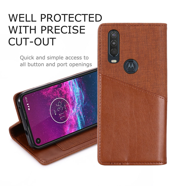 For Motorola One Action MUXMA MX109 Horizontal Flip Leather Case with Holder & Card Slot & Wallet Function