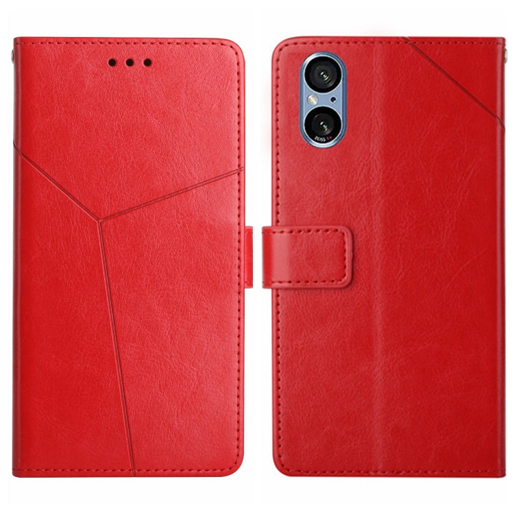 For Sony Xperia 5 V Y-shaped Pattern Flip Leather Phone Case